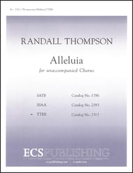 Alleluia TTBB choral sheet music cover Thumbnail